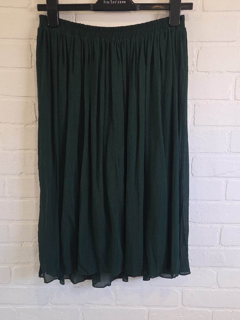 Dana Buchman Silk Pleated Midi Skirt